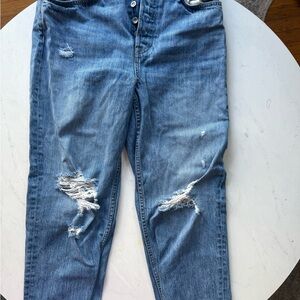 GRLFRND Light Blue Distressed Skinny Jeans